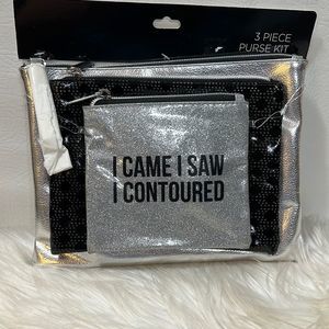 Allegro 3 Piece Make-up Bag Kit : 3 Size Zippered Cosmetic Bags